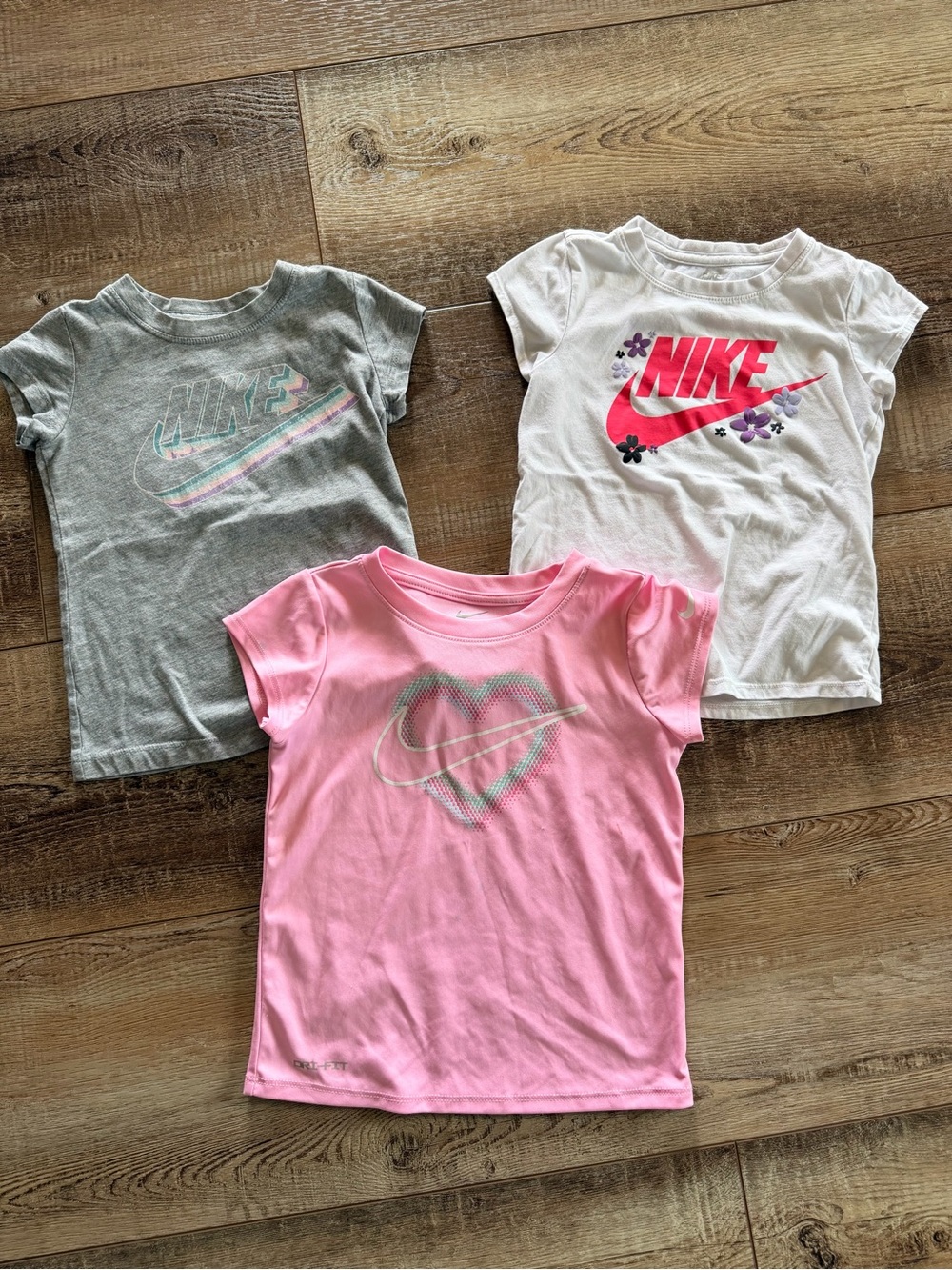 Nike Short Sleeve Logo Tee Trio - Pink, Gray, White